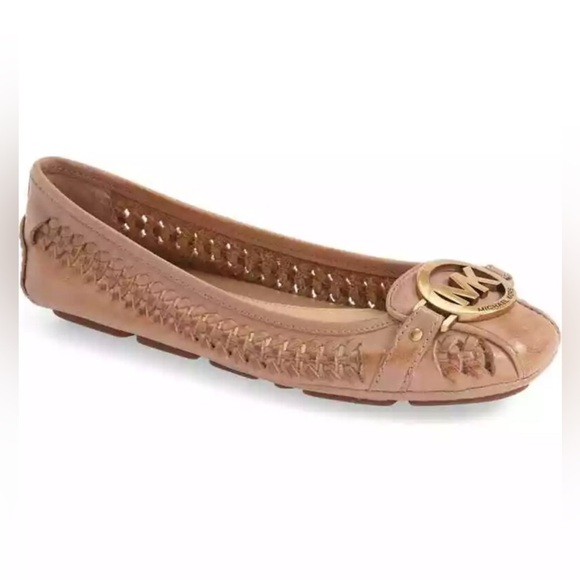 Michael Kors Collection Shoes - ❌SOLD❌ Michael Kors MK Fulton Moccasin Woven Leather Dark Khaki 8 Ballet Flat
